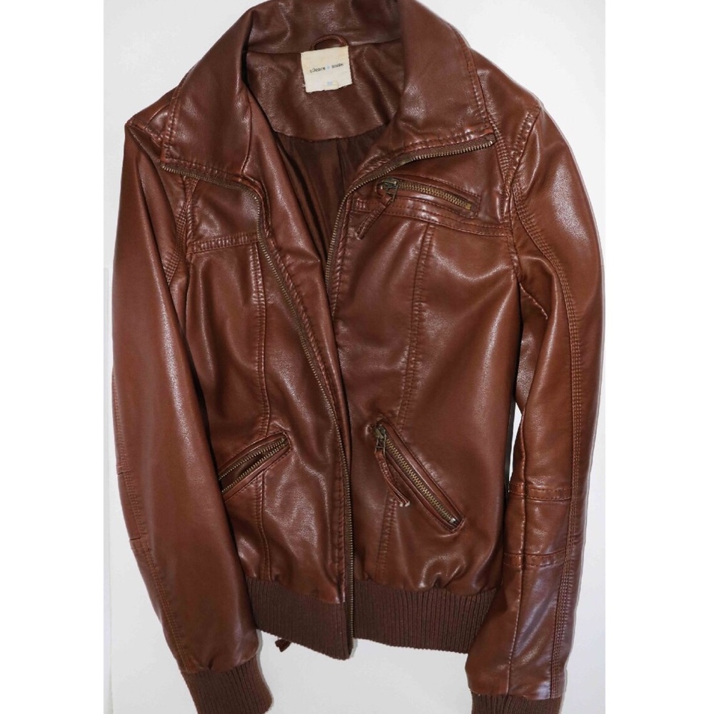 Leather Jacket // Urban Outfitters Brown